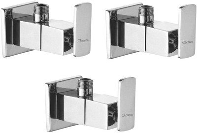 

Oleanna ALCOK-02 Kubix Angle Valve With Wall Flange Agular Stop Cock (Disc Fitting | Quarter Turn) (Pack of 3 Pcs) Angle Cock Faucet(Wall Mount Installation Type)