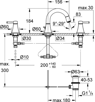 

Grohe 20417000 Health Faucet(Centerset Installation Type)