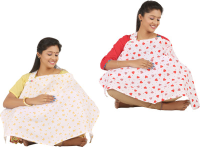 

Brother Baby Feeding Cloak(White base with yellow color print, White base with red color print), White base with red color print;white base with yellow color print