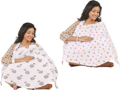 

Brother Baby Feeding Cloak(White grey, white red blue)