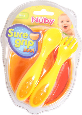 

Nuby Sure Grip Bowl - Polypropylene(Orange)