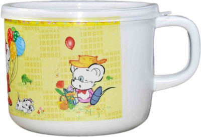 

Babysid Collections Kids Cup With Lid -Yellow Design-180 Ml (Thailand Imported) - Melamine(Multicolor)