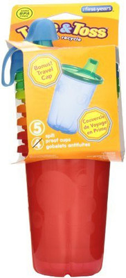 

The First Year Take And Toss Spill Proof Cups - Plastic(Red, Green)