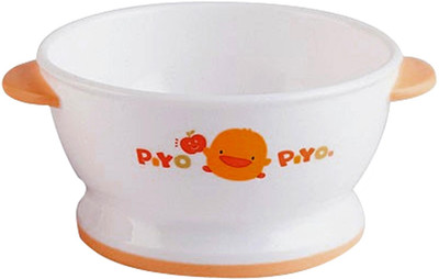 

Piyo Piyo Slip Proof Training Bowl - Plastic(White, Orange)