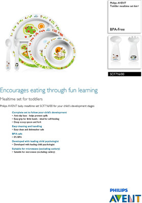 

Philips Avent Avent Toddler Mealtime Set(Multicolor)
