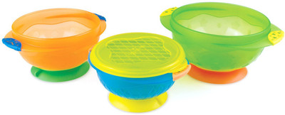 

Munchkin Stay Put Suction Bowl - Plastic(Orange, Green, Blue)