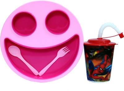 

Zasmina macdonal plate & cup - plastic(Pink, Red)