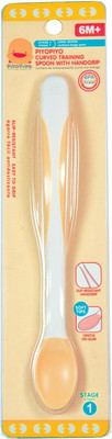 

Piyo Piyo Long Handle Training Spoon - Plastic(White, Yellow)
