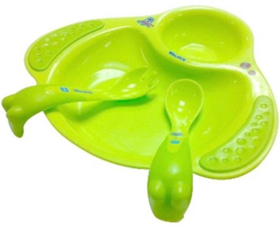 20% OFF on Pur Walrus Plate with Fork and Spoon - Plastic(Green)