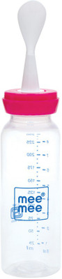 

MeeMee 2 In 1 Baby Feeding Bottle with Spoon - 250 ml(Pink)