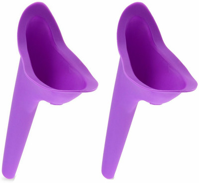 

Enem P-Easy Portable Travel Urinal Funnel Device For Women / Girls , Spill Proof Silicone Stand Up & Pee-Pack of 02 Reusable Female Urination Device(Purple, Pack of 2)