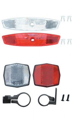 

SUNCROSS Bicycle Reflectors Clip-on Front & Rear Fender(Red, White)
