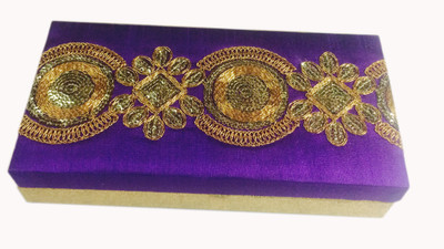 

Loops n knots cc111 Wooden, Silk Gift Box(Purple)