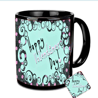 

Raj Laxmi valentine frame keyring black Ceramic Mug(350 ml)