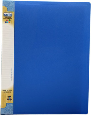 Solo Polypropylene Display Files / Clear Books(Set Of 1, Blue)