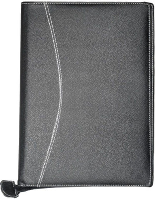 

KHURANAS FAUX LEATHER EXECUTIVE FILE FOLDER(Set Of 1, Black)