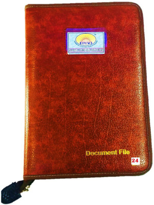 

Suns Leather Document Bag- 24 Leaf(Set Of 1, Brown)