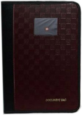 

Bansal Paper Industries Matrix Executive Series Leather Document bag(Set Of 1, Black)