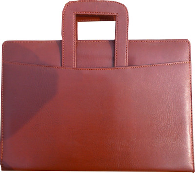 

volik Rexine Zip File(Set Of 1, Brown)