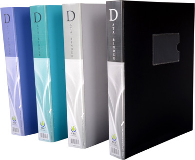 

KEA Plastic Ring Binder A4(Set Of 4, Green, Blue, Grey, Black)