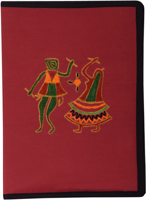 

Affaires Cloth EMBROIDERY FILE FOLDER| Dandiya Embroidery Print On Cloth Handicrafted Folder (Red) File-0009(Set Of 1, Red)