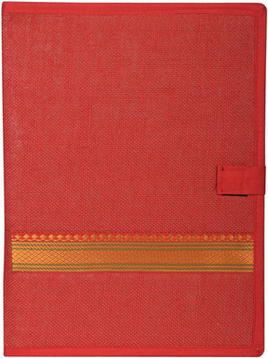 

Affaires Jute FILE FOLDER| Cloth Handicrafted ( Red ) Folder File-0019(Set Of 1, Red)