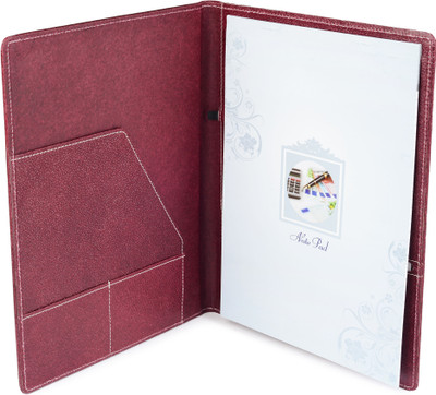 

Eco-Leatherette Eco-friendly Paper Conference Folder(Set Of 1, Maroon)