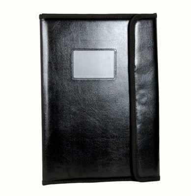 

MagPie Faux Leather File Folder with Magnetic Button(Set Of 1, Black)