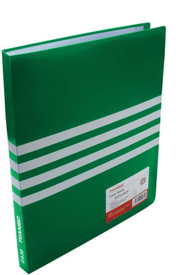 

TRANBO Polypropylene Clear Book 30 Pocket File Folder Display Presentation Book(Set Of 1, Green, White)