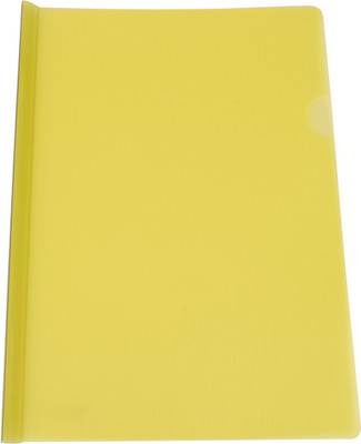 DataKing Polypropylene Stick File With Line Embossing, Size A4, Color: Yellow, Free Delivery.(Set Of 10, Yellow)