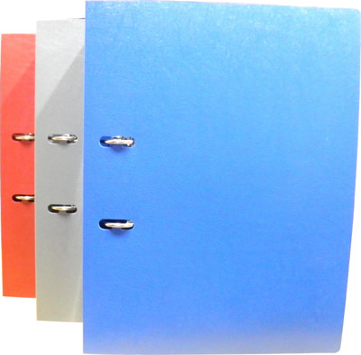 

lucky plastic polypropylene Lever Arch Box File(Set Of 4, Blue, Silver, Red)