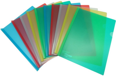 

TEP Plastic Document Bag(Set Of 10, Multicolor)