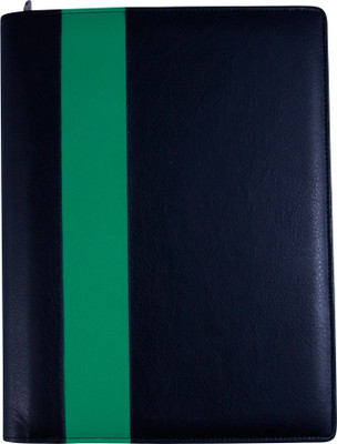 

COI faux leather FAUX LEATHER BLACK AND GREEN LEATHERITE CONFERENCE FOLDER / DOCUMENT FOLDER(Set Of 1, BLACK AND GREEN)
