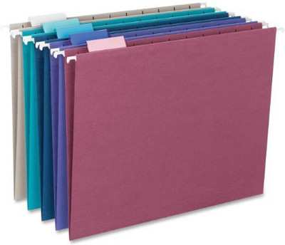 

Smead Plastic Hanging File Folder(Set Of 25, Navy Blue, Purple, Teal, Maroon, Grey)