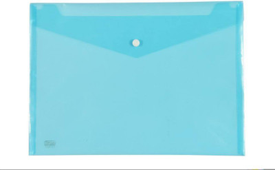 Saya Office Series Polypropylene Clear Bags And Envelopes(Set Of 12, Blue)