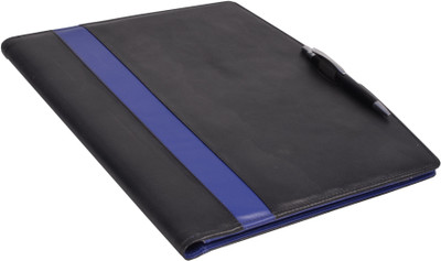 

COI Leatherite CONFERENCE FOLDER / DOCUMENT FOLDER(Set Of 1, Black And Blue Stylish)