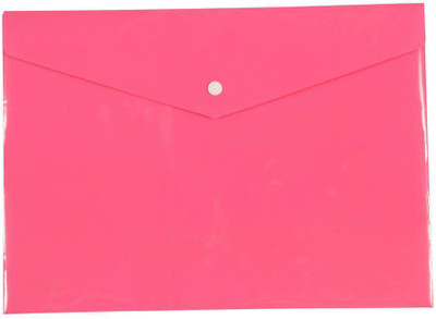 Saya Office Series Polypropylene Clear Bags And Envelopes(Set Of 12, Light Pink)