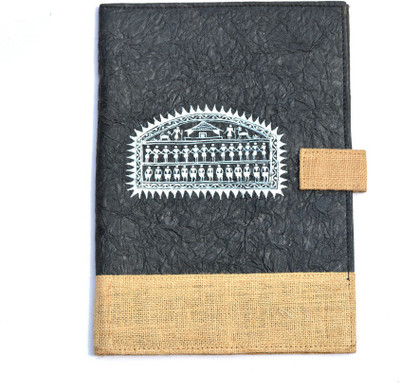 

Art Godaam Hand made paper Cover folder(Set Of 1, Black)