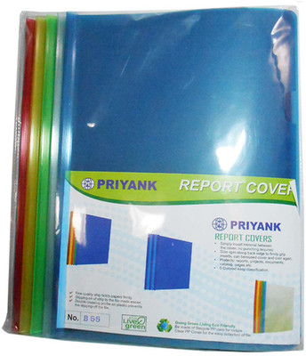 

Zak Tag Plastic Priyank Report Cover Stick files (pack of 10)(Set Of 10, Multicolor)