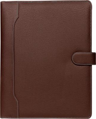 

Leather World PU Leather Document file folder(Set Of 1, Brown)