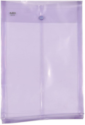 Saya Office Series Polypropylene Clear Bags And Envelopes(Set Of 12, Purple)