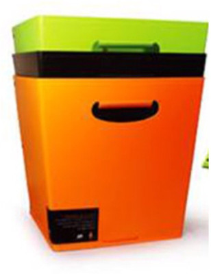 

Comix Polypropelene Foldable Basket(Set Of 1, Black, Green, Orange)
