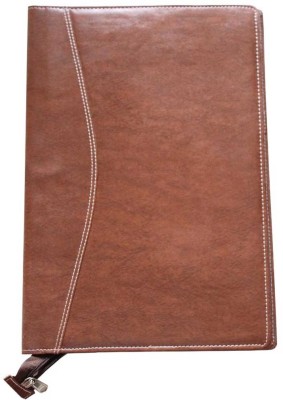 kittu Faux leather File folder(Set Of 1, Brown)