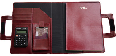 

Tiara Diaries Desk Organizer Fox Leather Display Book(Set Of 1, Maroon)