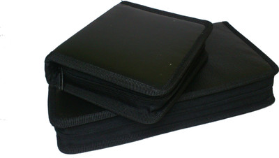 

De BlueMix Combo set of 80 + 40 CD'S DVD Disk Wallet PU Leather Storage Pouch(Set Of 2, Black)