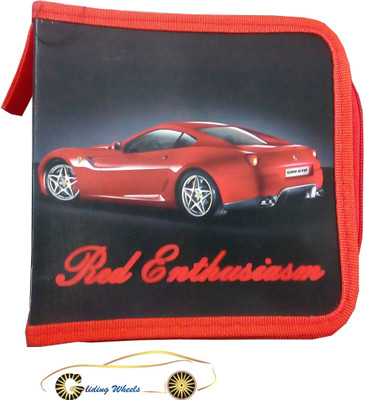 

Gliding Wheels Polypropylene CD Holder(Set Of 1, Red)