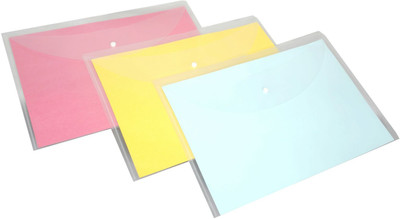 

statiO Plastic My Clear Folder size A3 pack of 6(Set Of 3, Transparent)