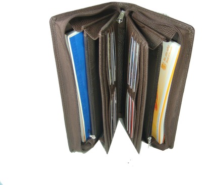 Essart Travel Kit PU Leather Cheque Book Holder(Set Of 1, Brown)