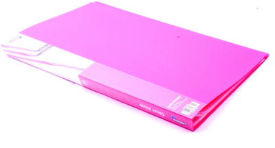 

Chrome Files & Folders Plastic Display Book(Set Of 2, Pink)