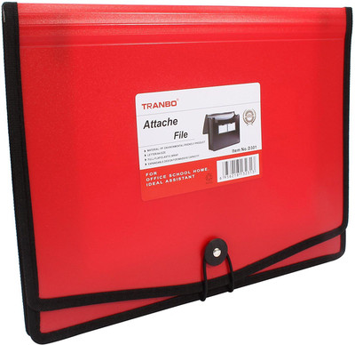 

TRANBO Polypropylene Expanding File Folder A4/Letter Size (Red)(Set Of 1, Red)